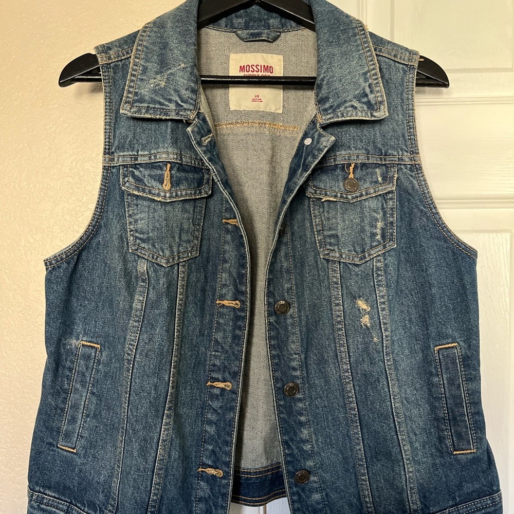 Jean Vest Jacket Large - Picture 2 of 2
